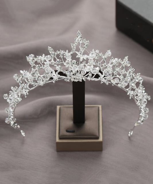 Couronne de fille creuse en alliage de soie et cristal de zircon Vogue IU041