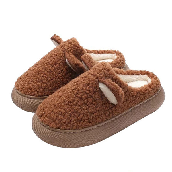 Chaussons chauds en peluche Teddy