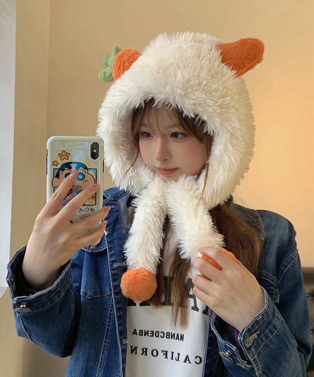 Winter Thick Warm Carrot Fuzzy Wool Lined Ear Protection Hat RS001