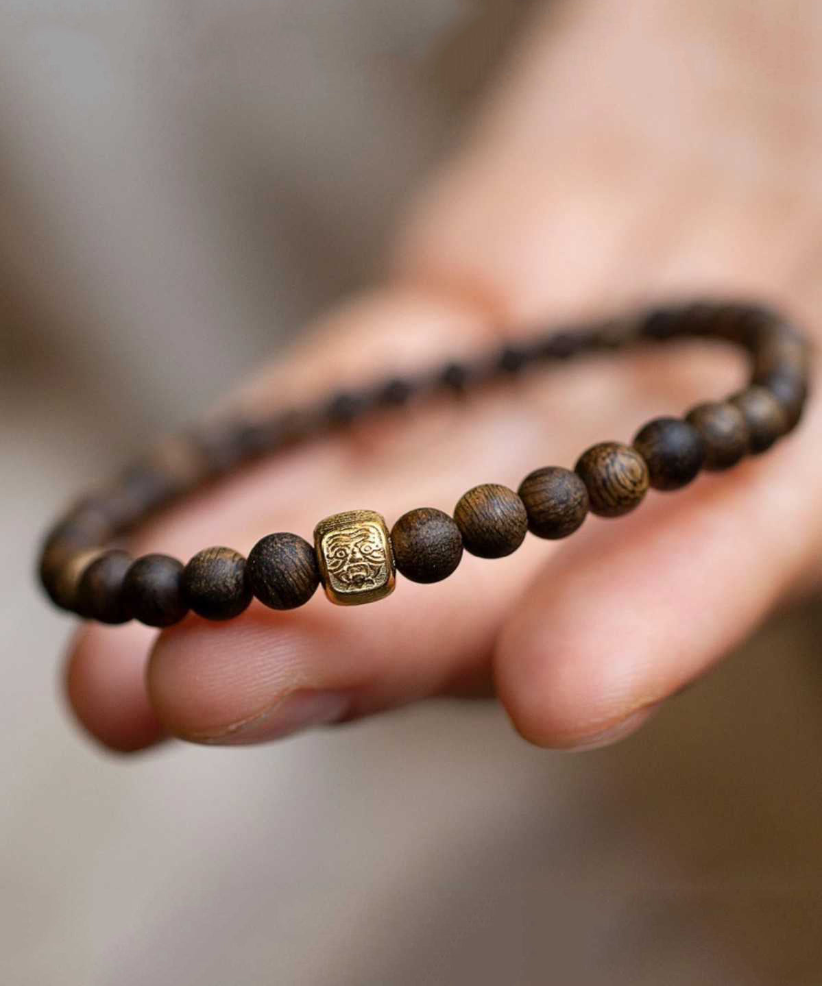 Sterling Women Brown Bracelet Overgild Silver Beads