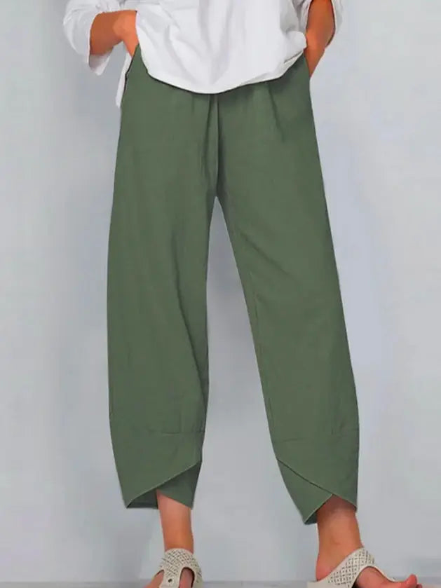 Women Cotton Pants Spring Summer Casual Pants AD410