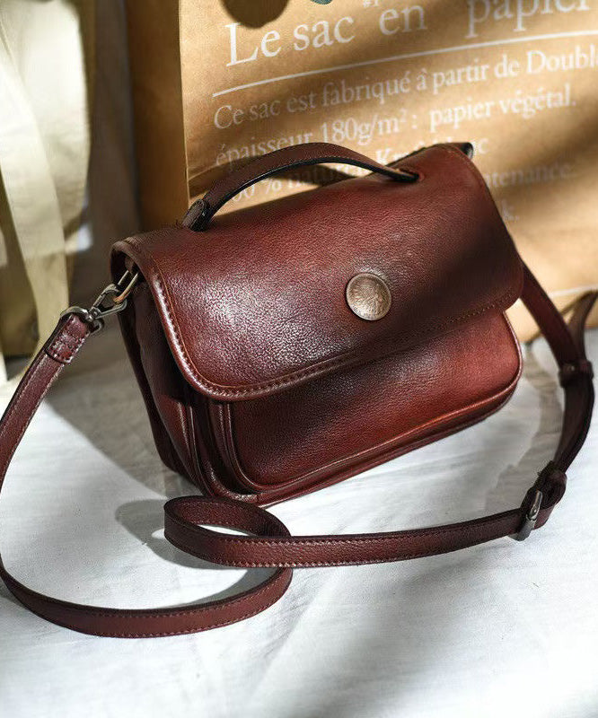 Messenger Women Durable CrossBody Bag Orange Solid Leather