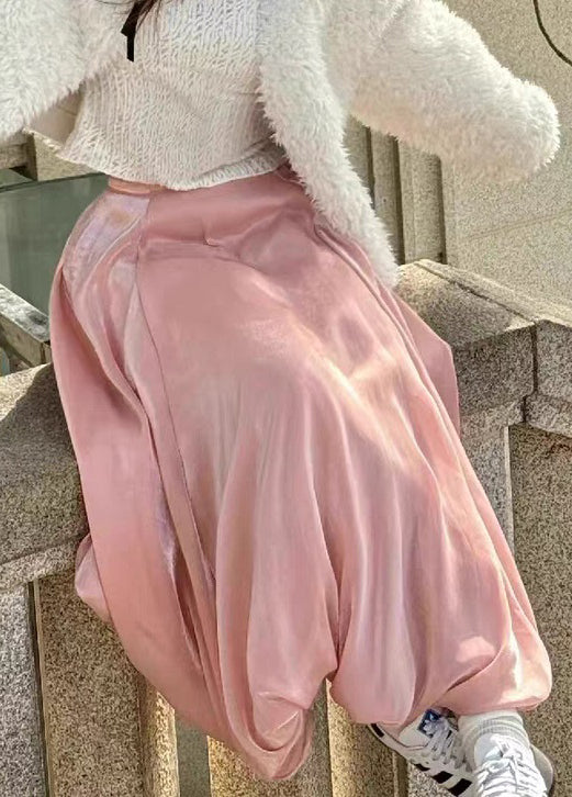 Waist Pink High Summer Skirts Women Solid