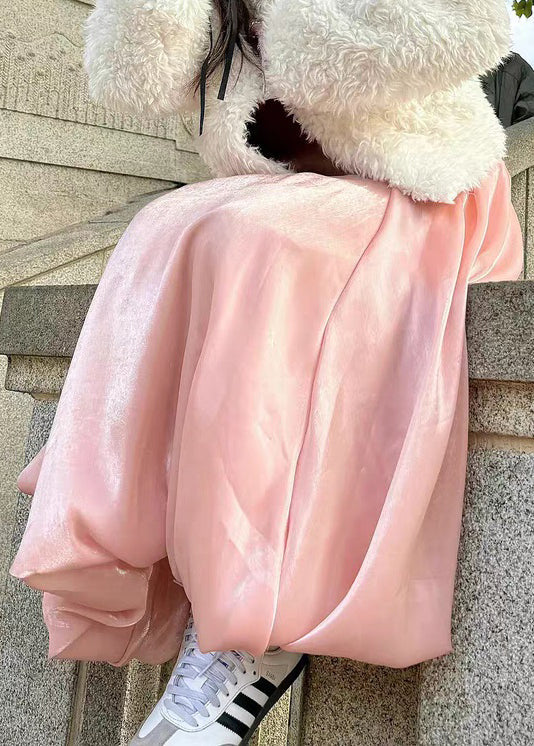 Waist Pink High Summer Skirts Women Solid