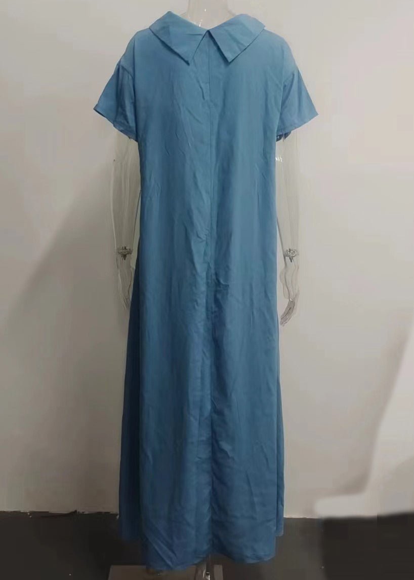 Neck Women Vacation Solid Long Dresses Pink Turtle Patchwork