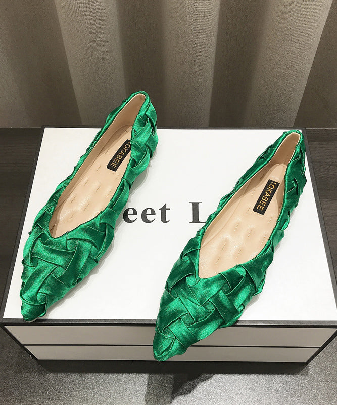 Comfy Women Toe Soft Shoes Flat Apricot Pointed