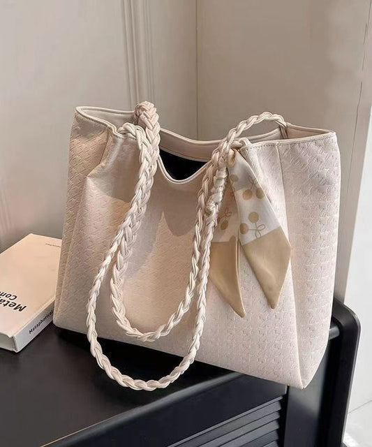 Capacity Women Leather Faux Large Shoulder White Bags