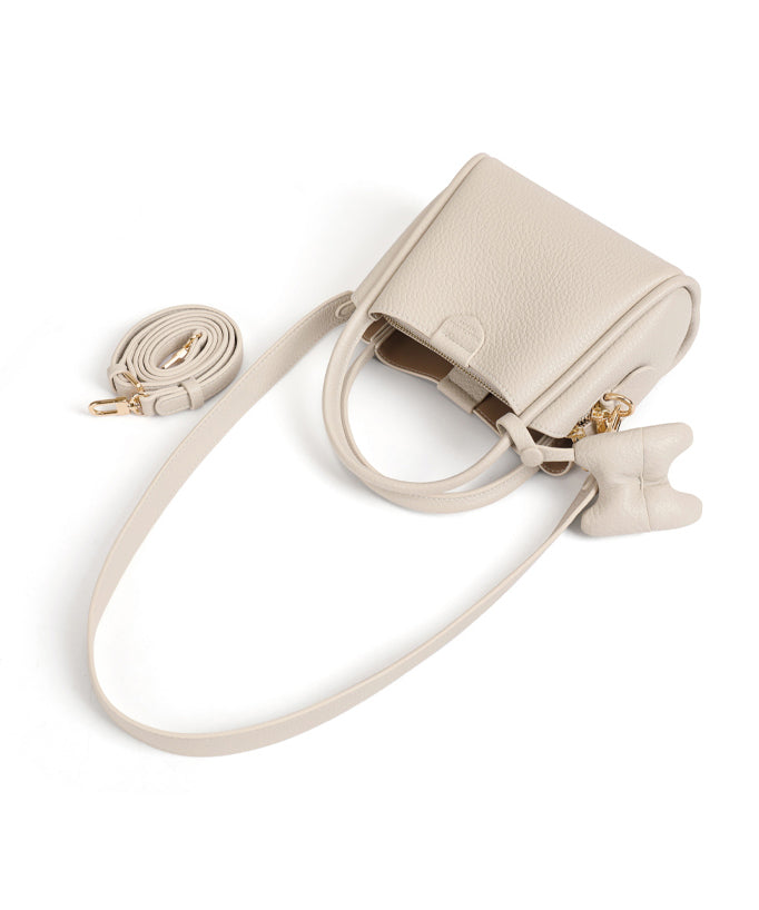 Faux Leather Tote Handbag Versatile Women White