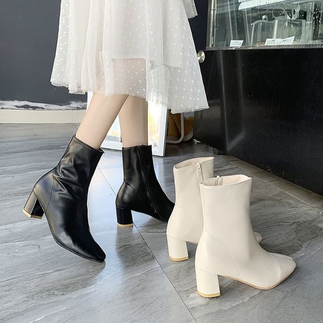 Heel Block Booties