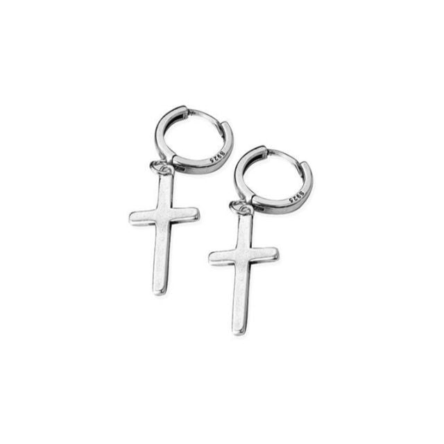 Sterling Silver Dangle Earring Cross