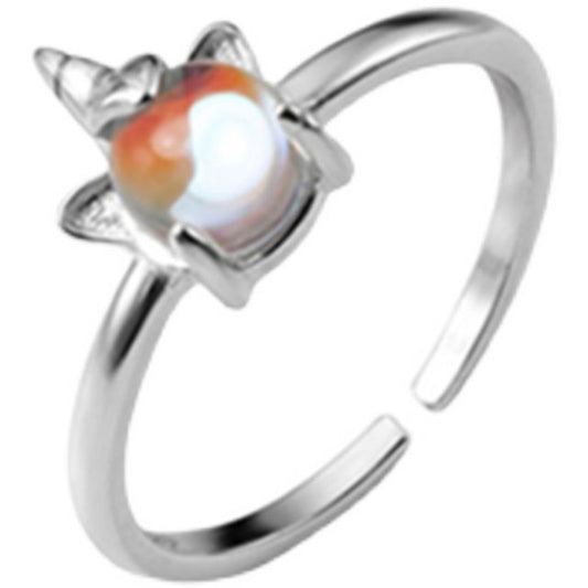 Silver Sterling Unicorn Ring Open