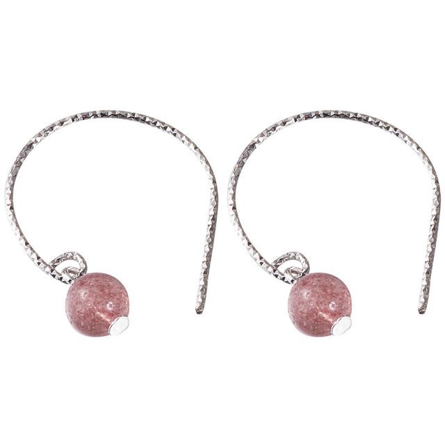 Silver Earring Crystal Faux Dangle Sterling