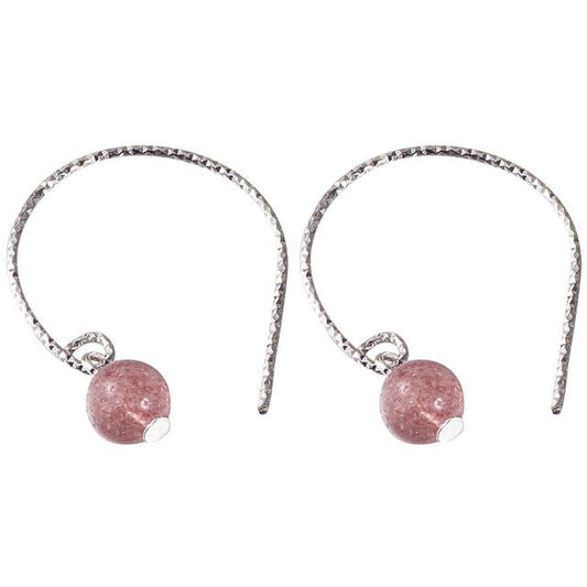 Silver Earring Crystal Faux Dangle Sterling