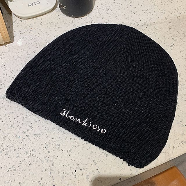 Embroidered Knit Beanie