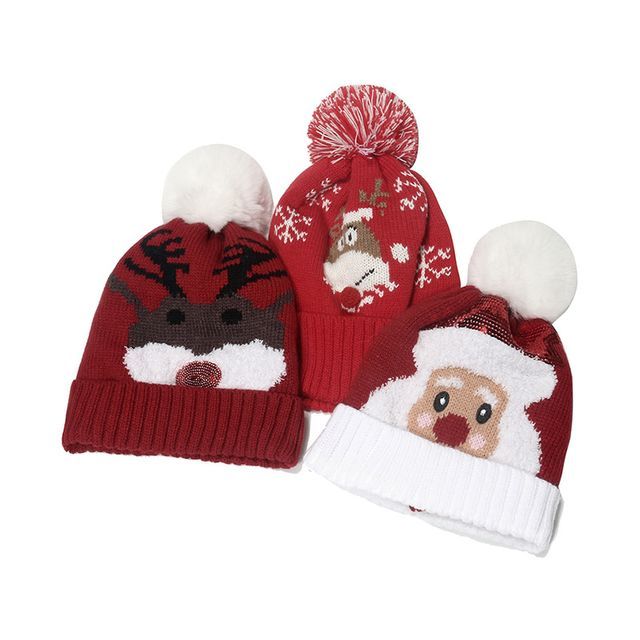 Beanie Knit Christmas Pom