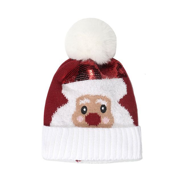 Beanie Knit Christmas Pom