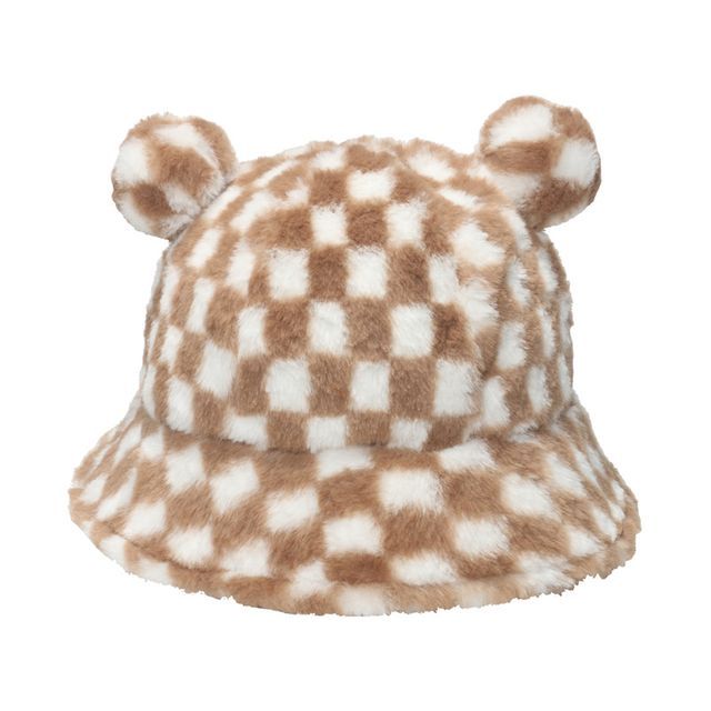 Faux Ear Hat Bear Shearling Bucket