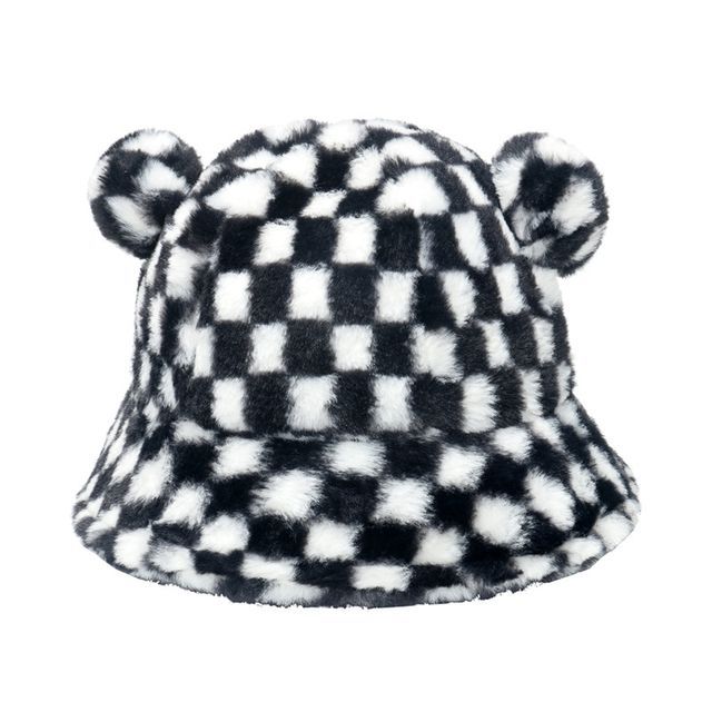 Faux Ear Hat Bear Shearling Bucket