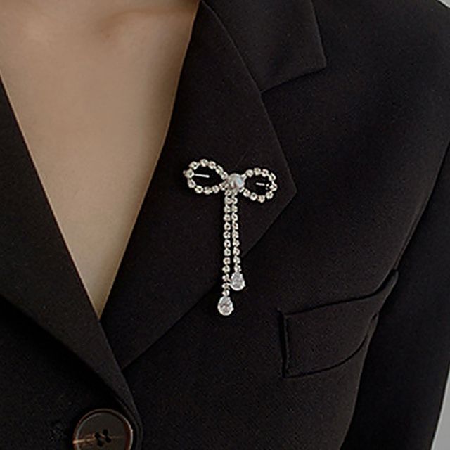 Steel Pearl Brooch