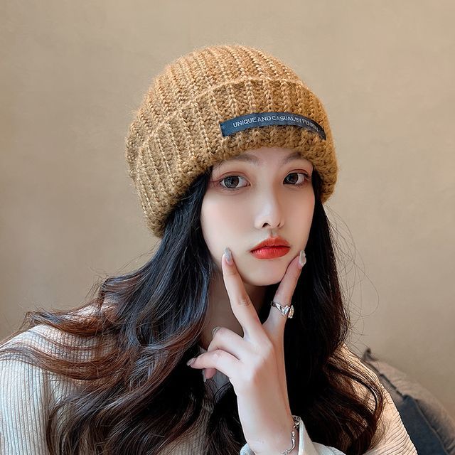 Knit Beanie Lettering Applique