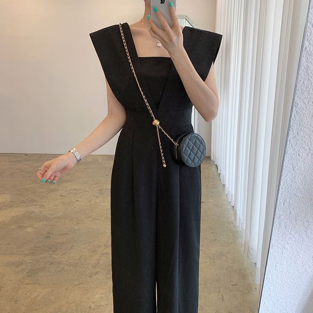 Sleeveless Wide Leg Jumpsuit