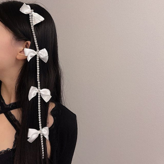 Hair Clip Bow Rhinestone
