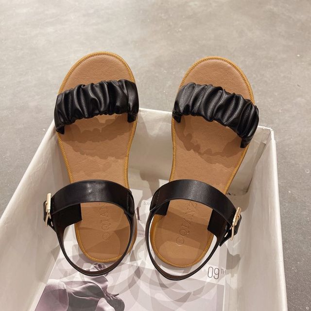 Shirred Sandals