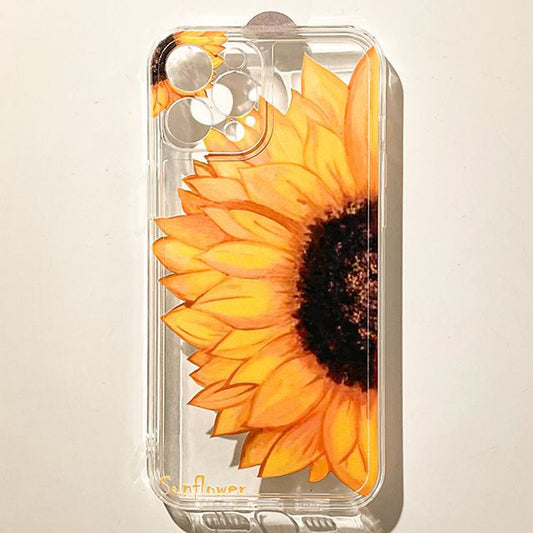 Sunflower Transparent Case Phone
