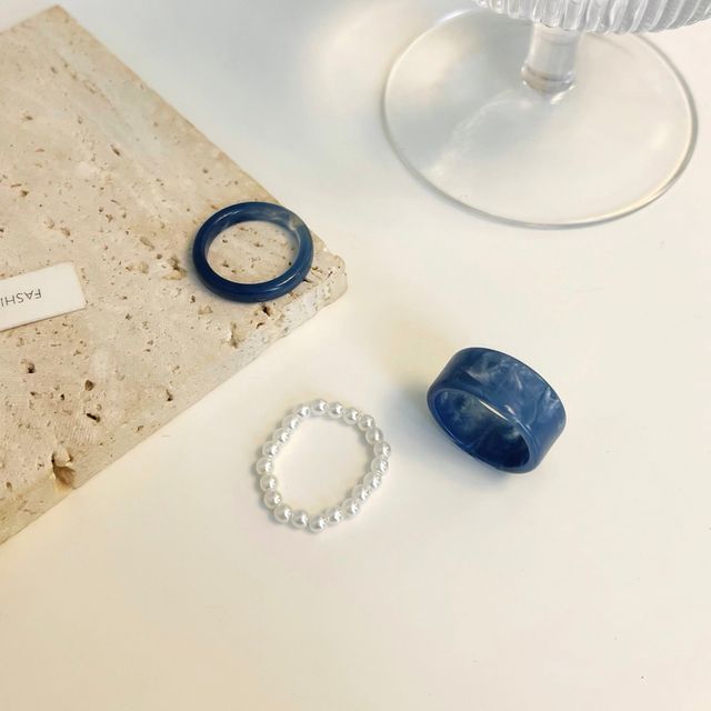 Pearl Resin Set + 3: Faux Of Ring