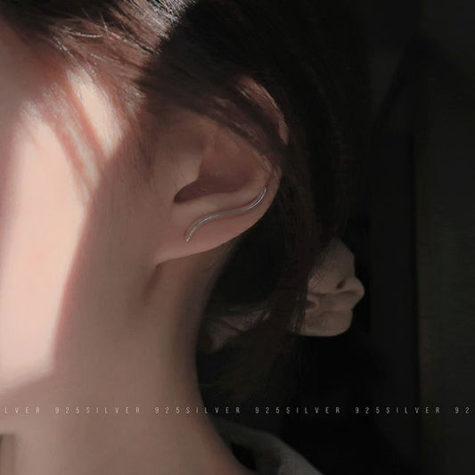 Wave Through Pull Silver Earring Sterling