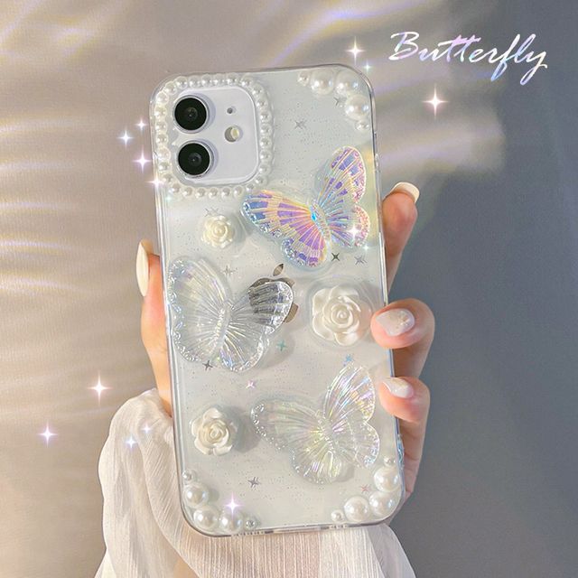 Transparent Phone Butterfly Case