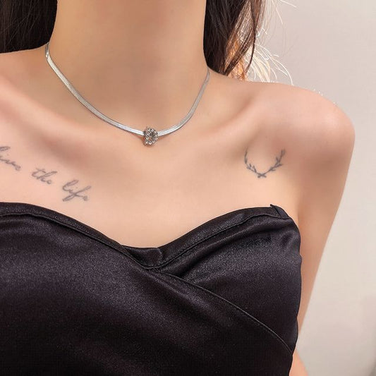 Choker Necklace Rhinestone