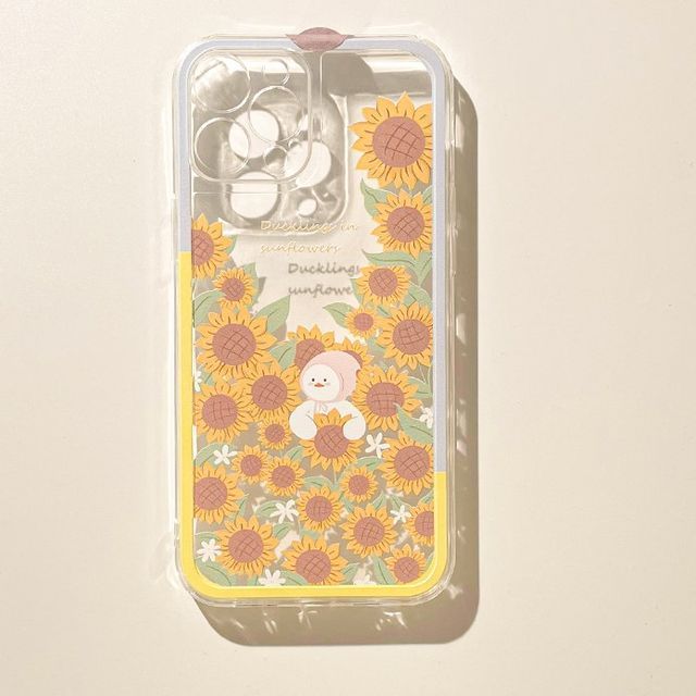 Sunflower Duck Transparent Phone Case
