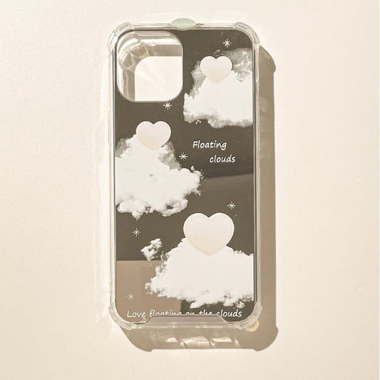 Phone Cloud Case Heart Mirrored