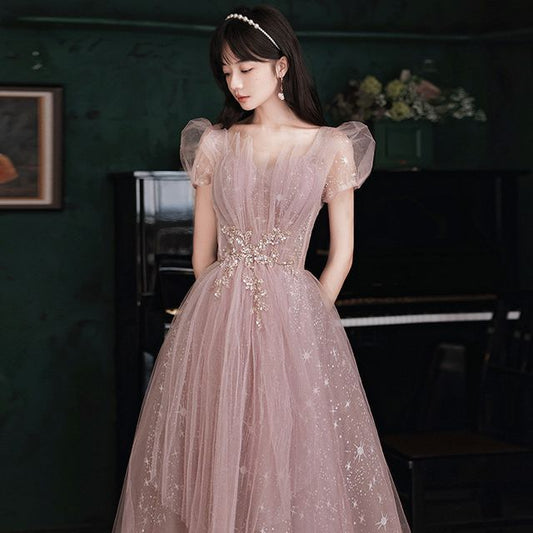 Dress Short-Sleeve Designs) Prom Embellished Maxi (Various