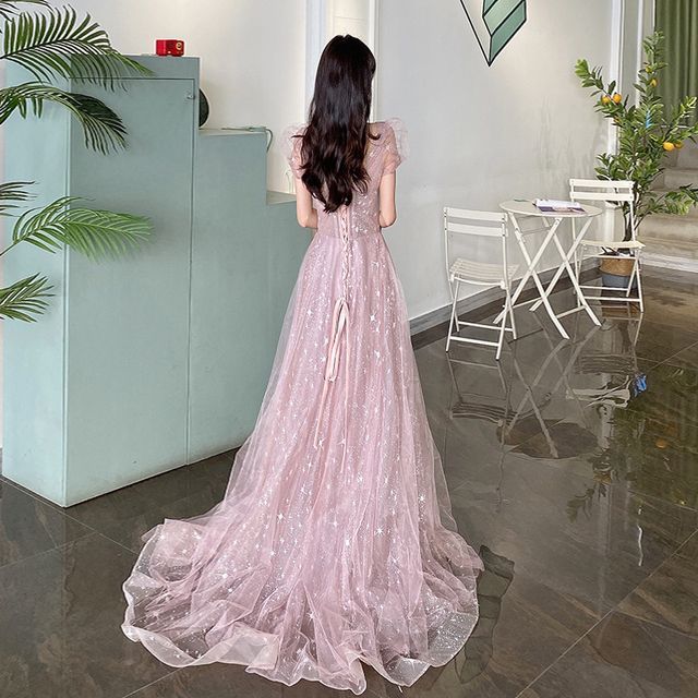 Dress Short-Sleeve Designs) Prom Embellished Maxi (Various