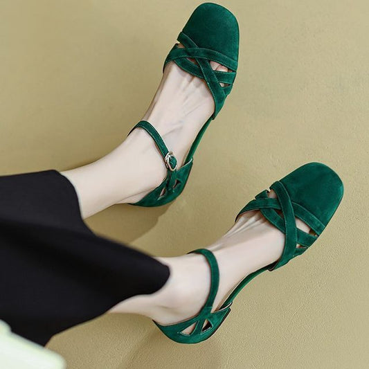 D'Orsay Strap Ankle Flats