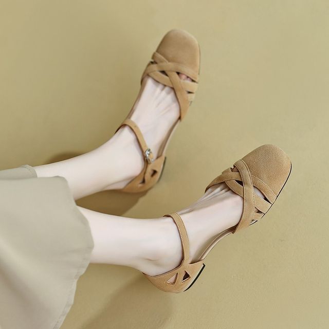 D'Orsay Strap Ankle Flats