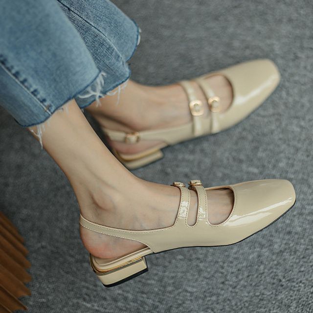 Flats Strap Double Slingback