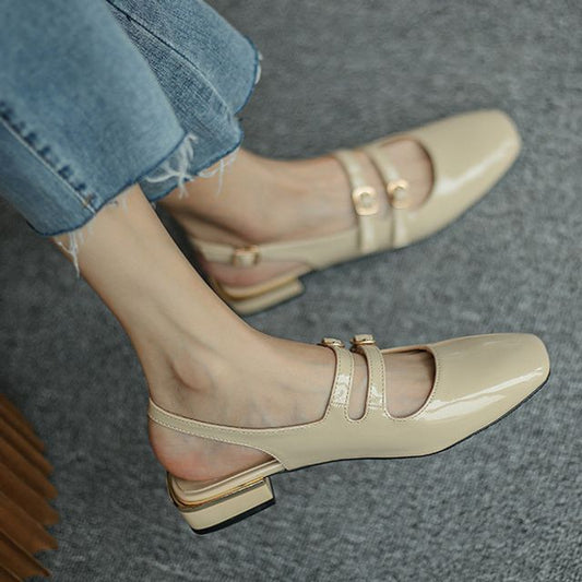 Flats Strap Double Slingback