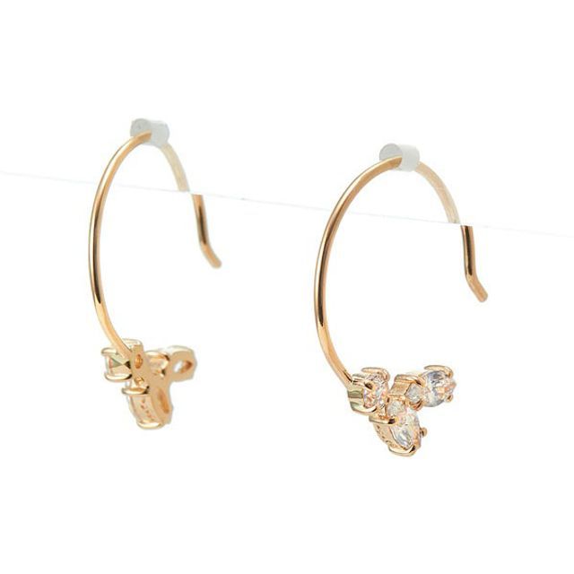 / Rhinestone Earring Leaf Gemstone Sterling Silver Dangle Pendant Faux