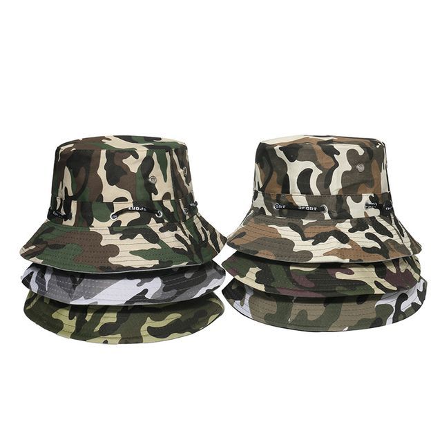 / Hat Plain Bucket Camouflage Print