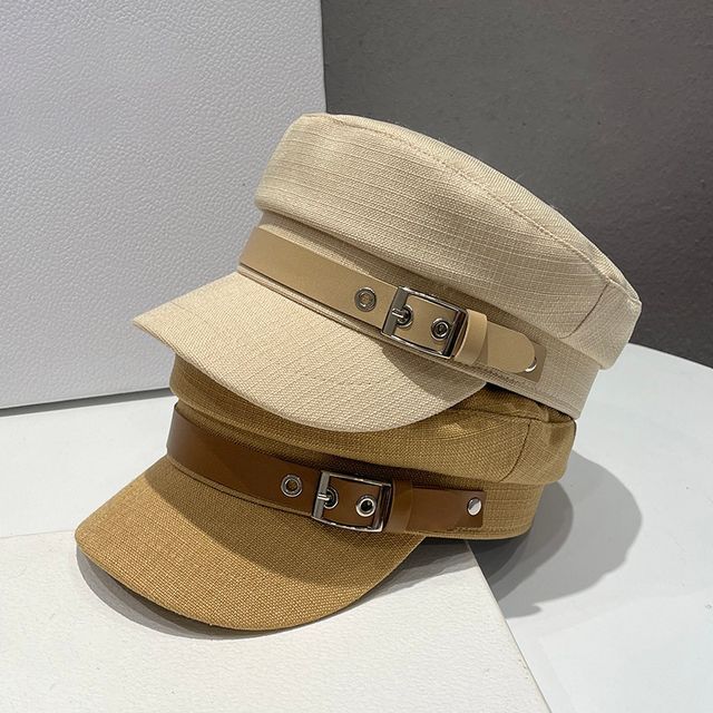 Linen Military Cap Belt Cotton