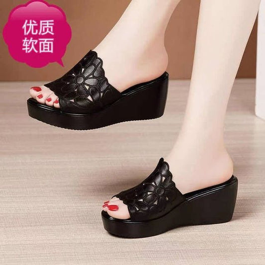 Sandals Wedge-Heel Platform Slide