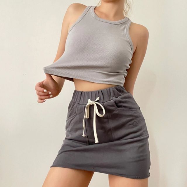 Plain Top Cropped Tank