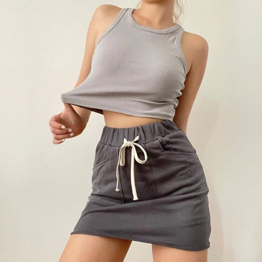 Plain Top Cropped Tank