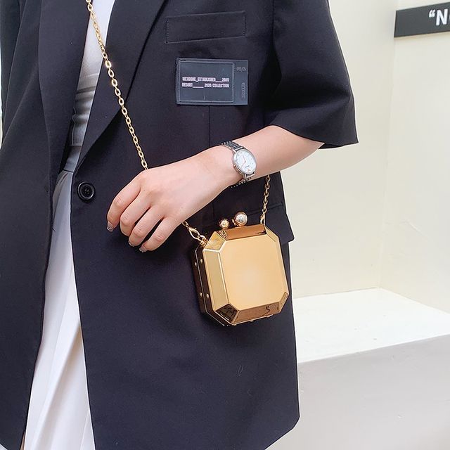 Chain Bag Geometric Strap Crossbody