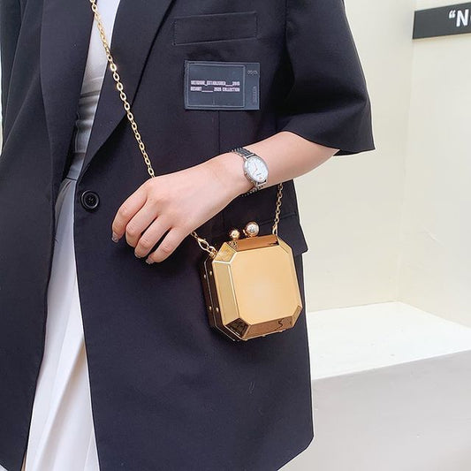 Chain Bag Geometric Strap Crossbody