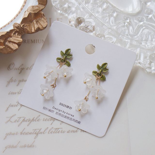 Flower Drop Earring / Clip-On Earring