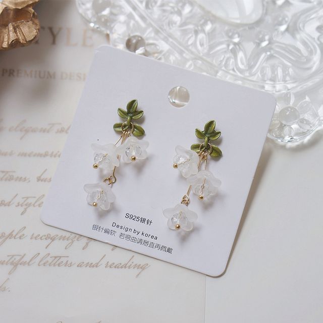 Flower Drop Earring / Clip-On Earring